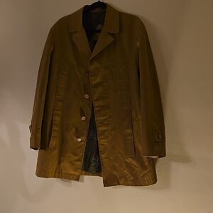 Brown Textured Trench Coat with Classic Lapels Scandinavian For Man Or Woman